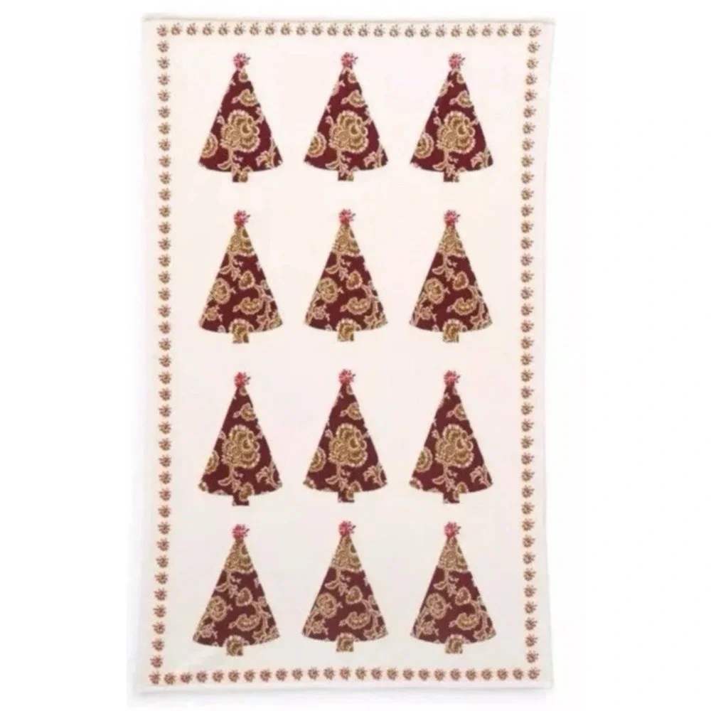 Vera Bradley Throw Blanket Holiday Tree Cottage Cream 80 X 50 inch‎ NEW Sealed